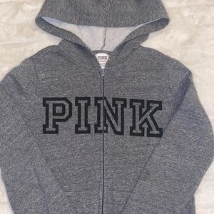 Pink zip up hoodie